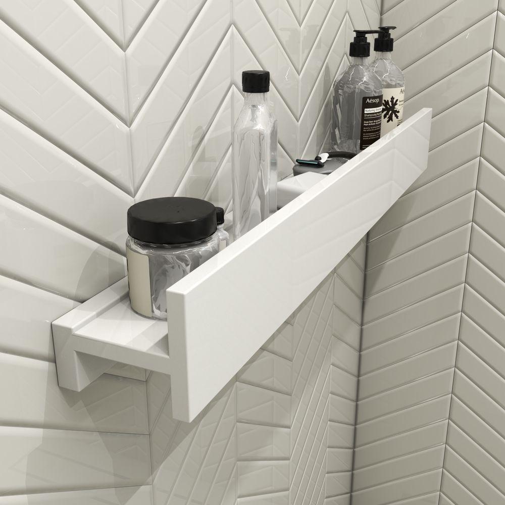 Porta Shampoo Linear 80cm Branco Standard - 4