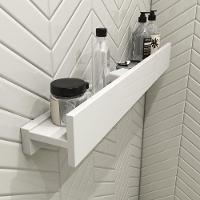 Porta Shampoo Linear 80cm Branco Standard