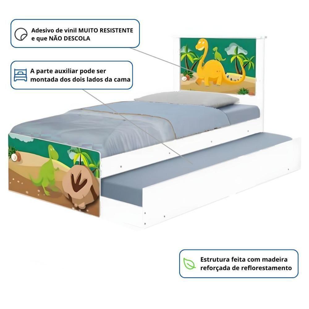 Bi Cama Juvenil Zap Com Cabeceira Dinossauro - 3