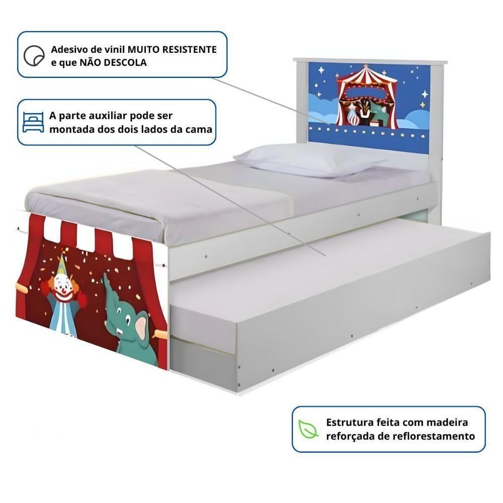 Bi Cama Juvenil Zap Com Cabeceira Circo - 3