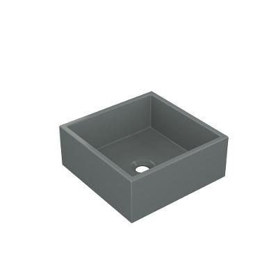 Cuba De Apoio Banheiro Pérola Pedra 30x30cm Chumbo Fosco