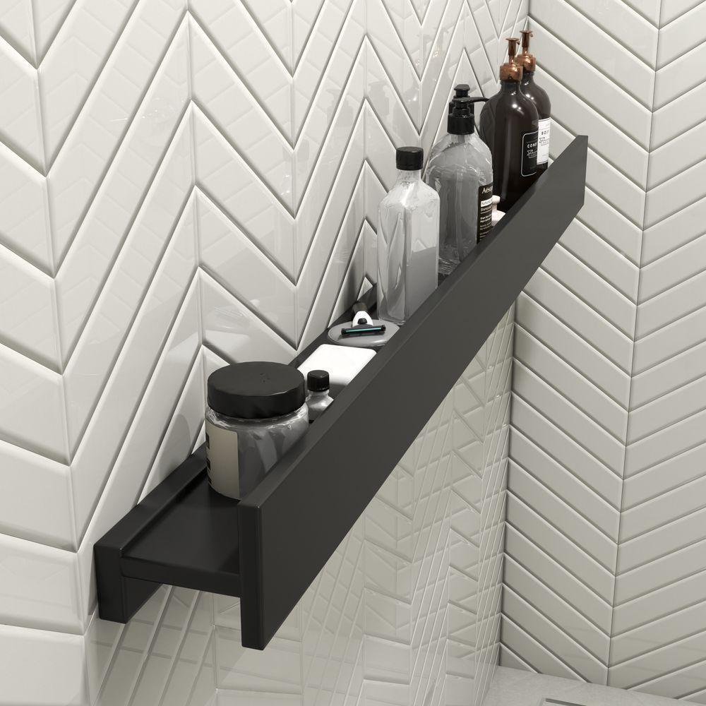 Porta Shampoo Linear 120cm Preto Fosco - 3