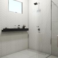 Porta Shampoo Linear 120cm Preto Fosco