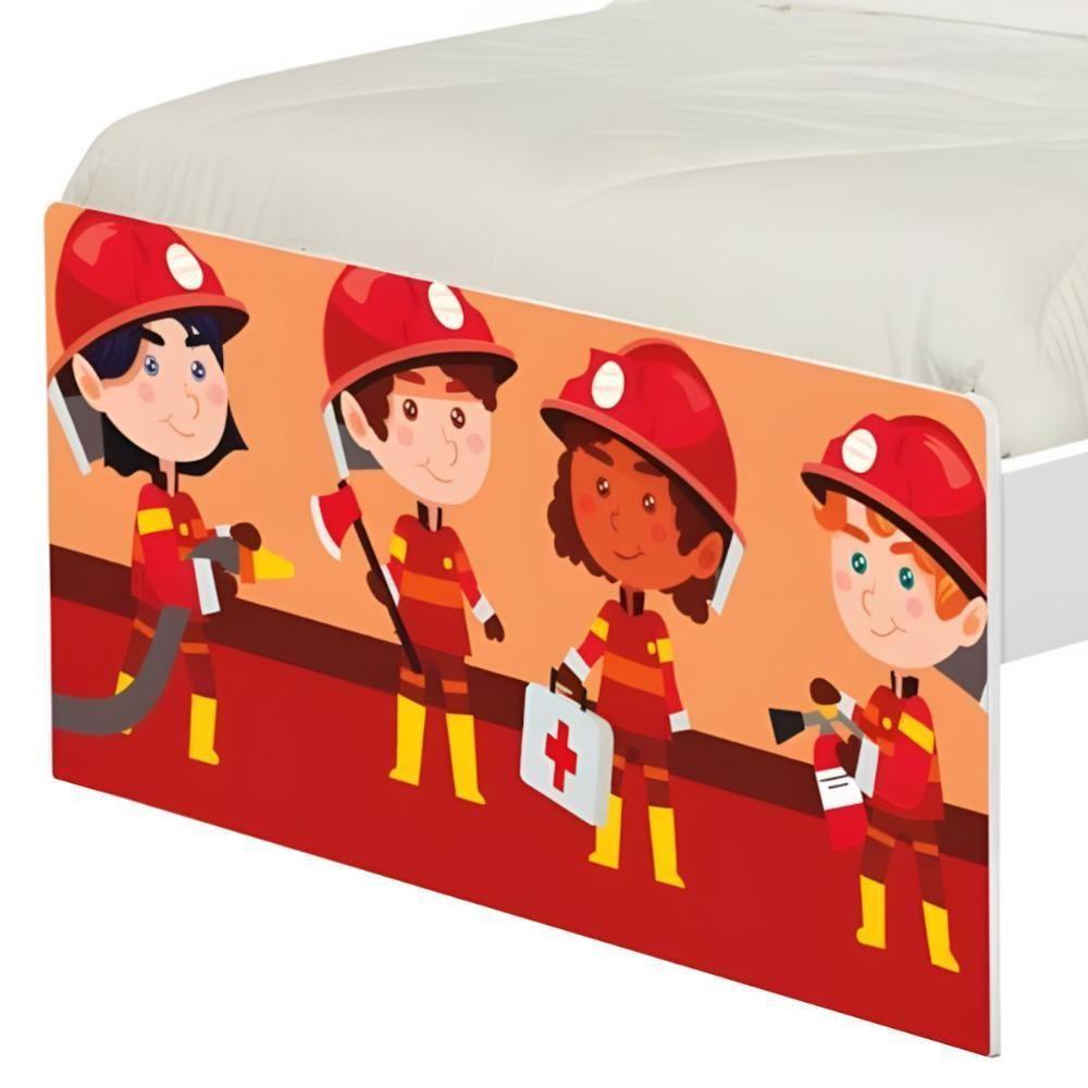 Cama Juvenil Zap Com Cabeceira Tropa De Bombeiros - 4