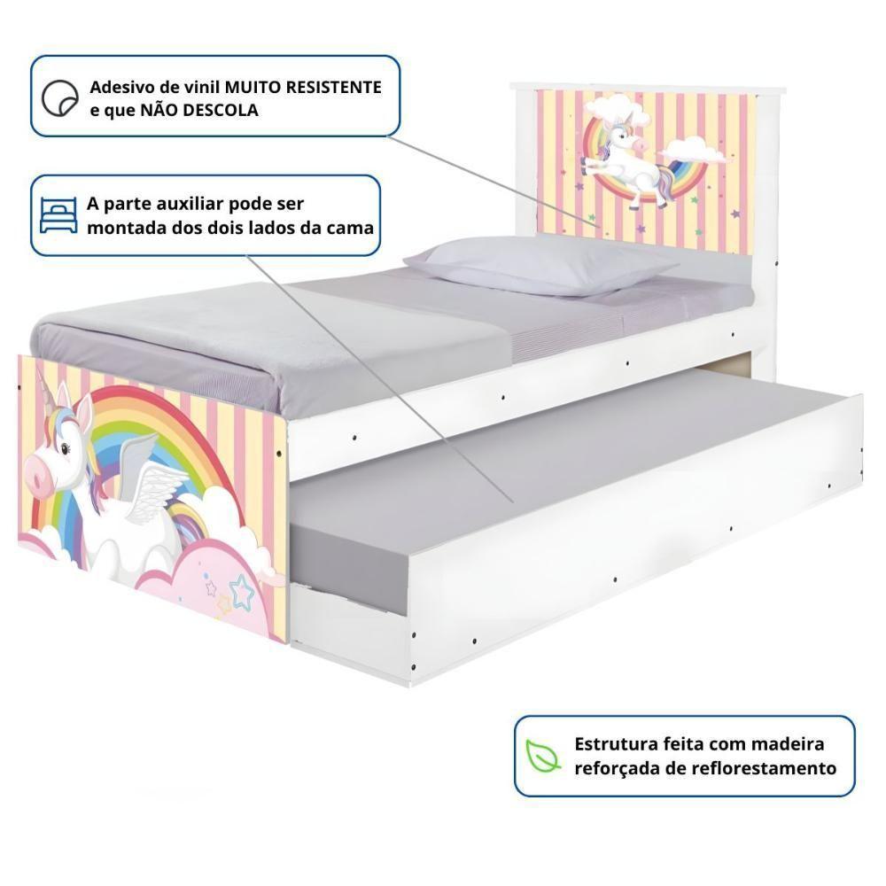 Bi Cama Juvenil Zap Com Cabeceira Unicórnio Meigo - 3