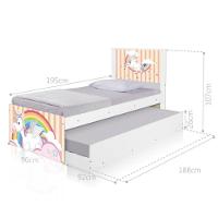 Bi Cama Juvenil Zap Com Cabeceira Unicórnio Meigo - 2
