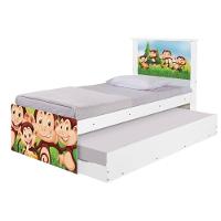 Bi Cama Juvenil Zap Com Cabeceira Safari Macaquinhos - 6