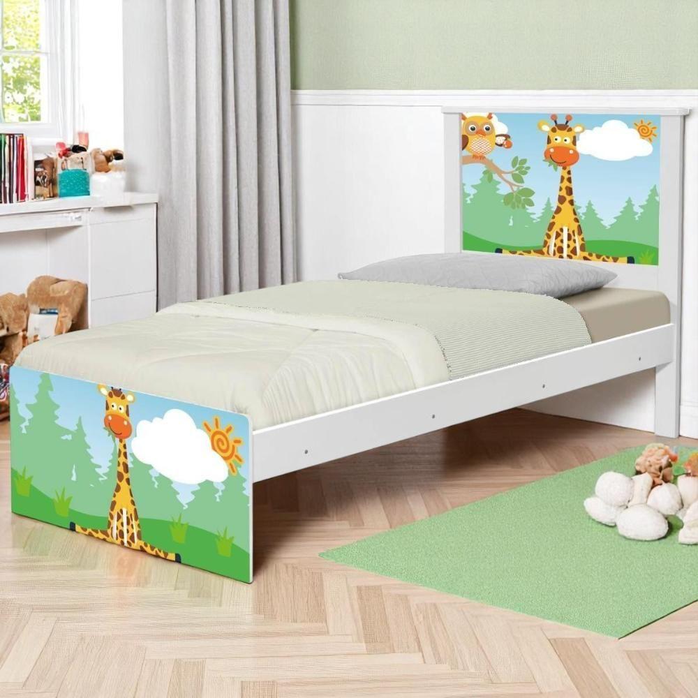 Cama Juvenil Zap Safari Girafa Com Colchão - 1
