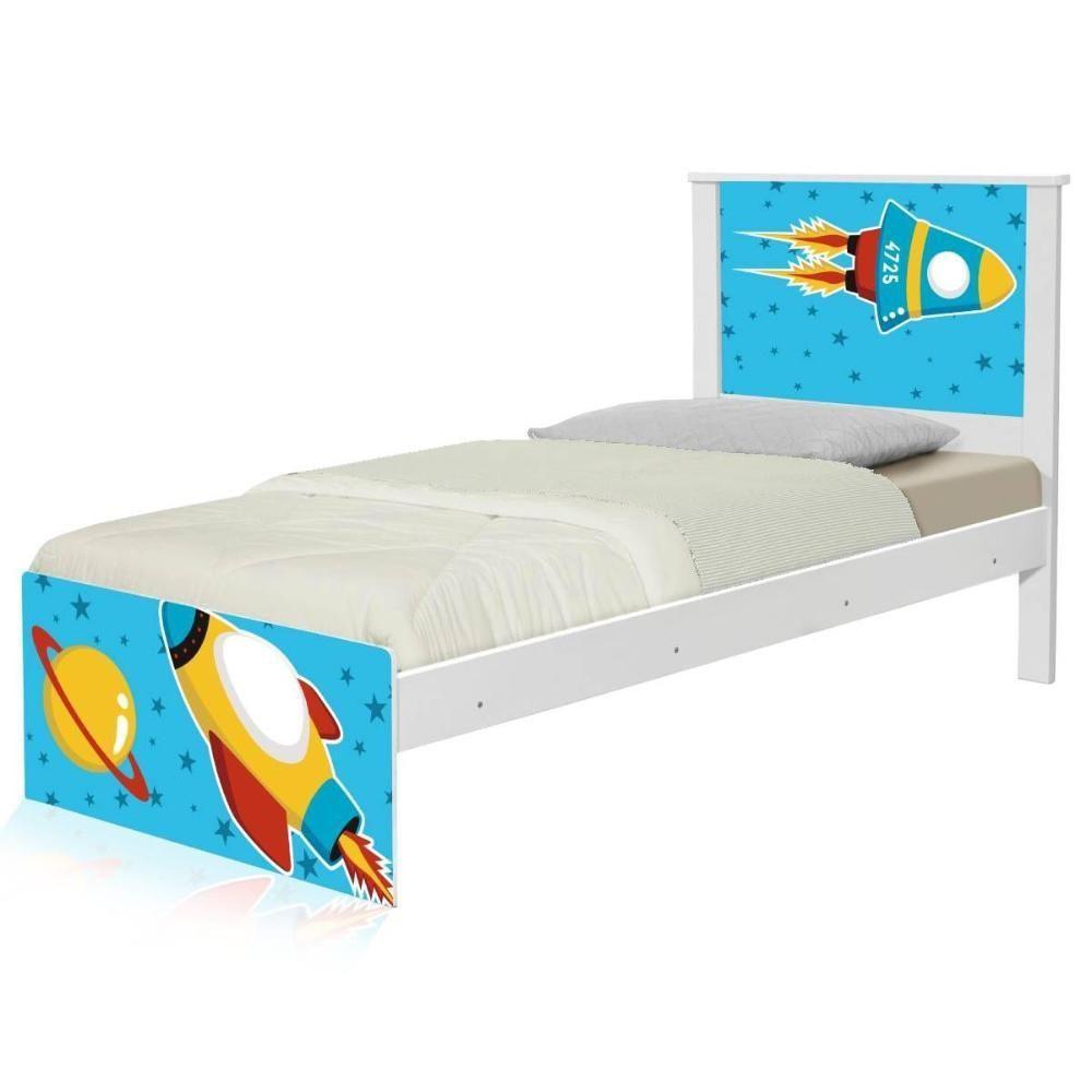 Cama Juvenil Zap Com Cabeceira Foguete Espacial - 6