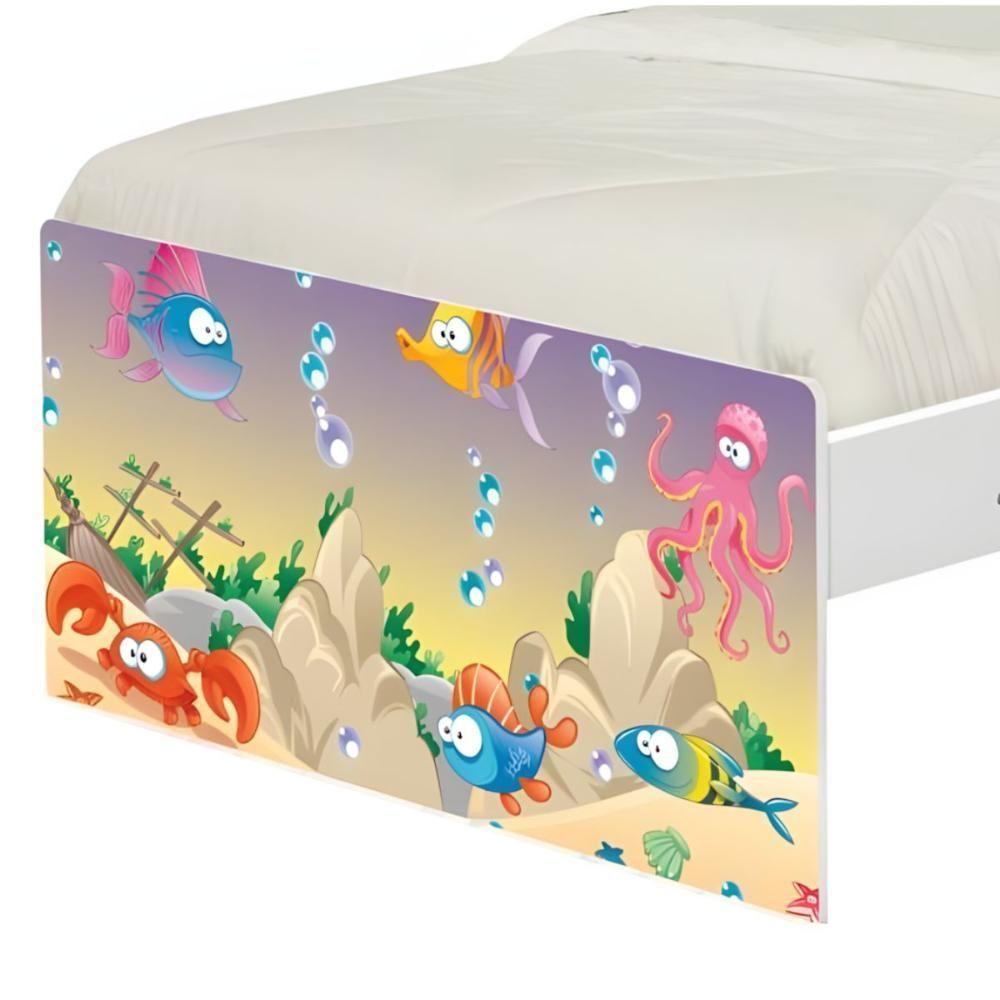 Cama Juvenil Zap Com Cabeceira Fundo Do Mar Feliz - 4