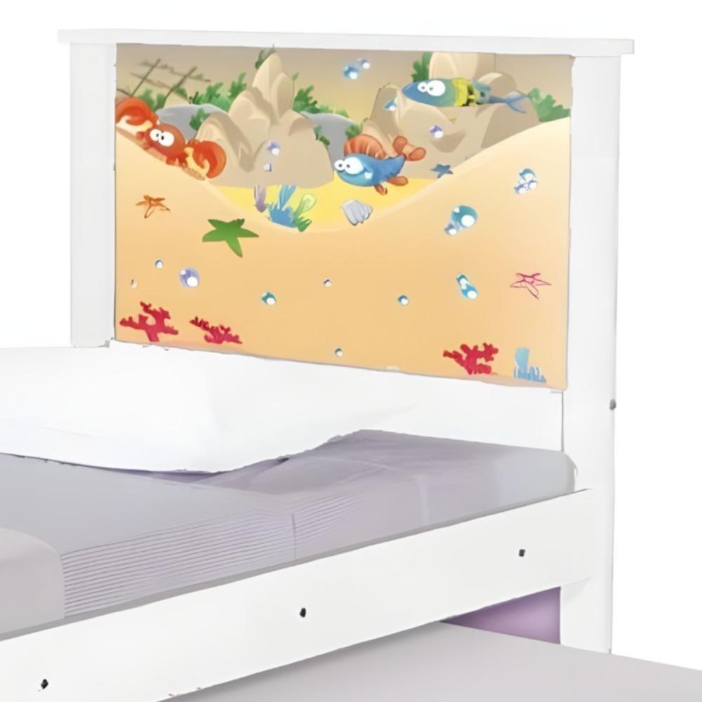 Bi Cama Juvenil Zap Com Cabeceira Fundo Do Mar Feliz - 5