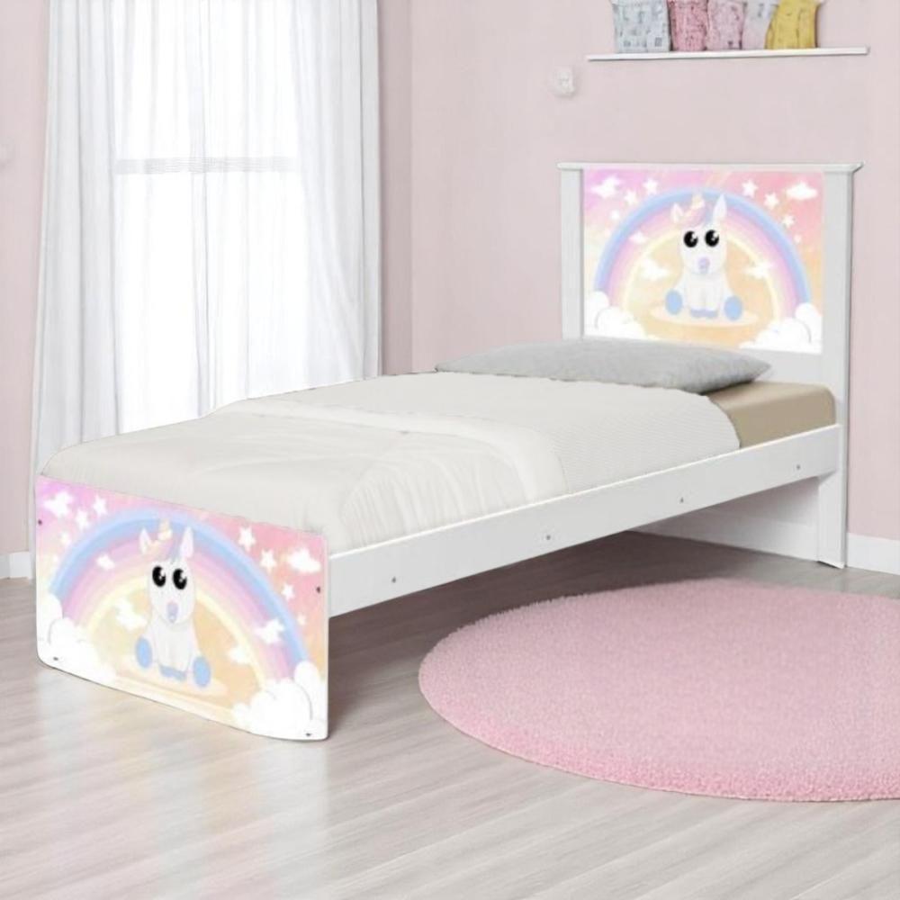 Cama Juvenil Zap Com Cabeceira Barcelona Unicórnio Arco íris - 6