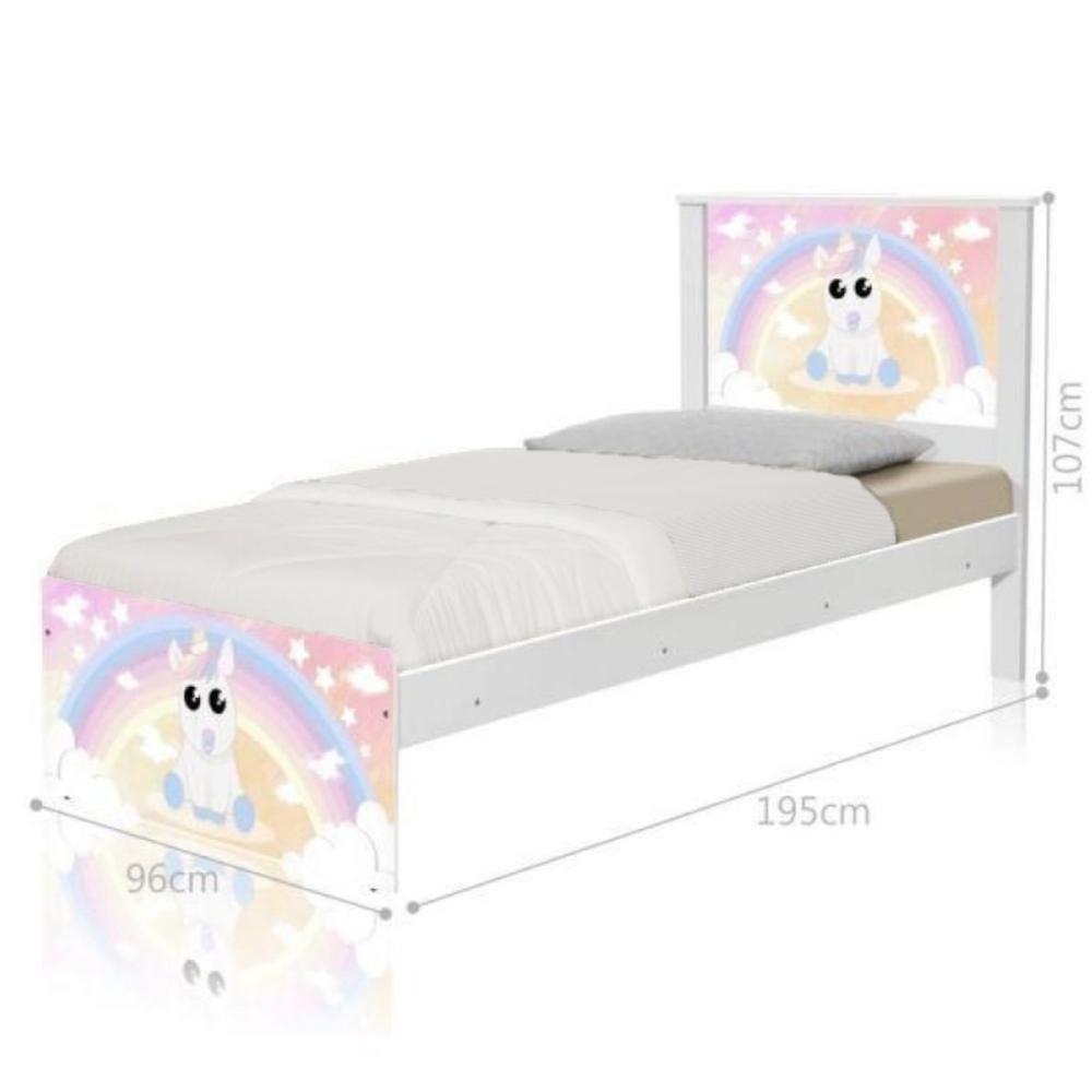 Cama Juvenil Zap Com Cabeceira Barcelona Unicórnio Arco íris - 7