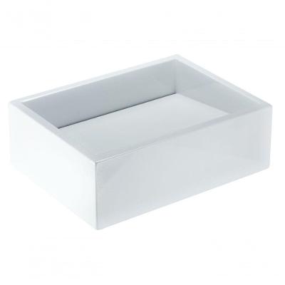 Cuba De Apoio Banheiro Quartzo Pedra 40x30cm Branco Standard