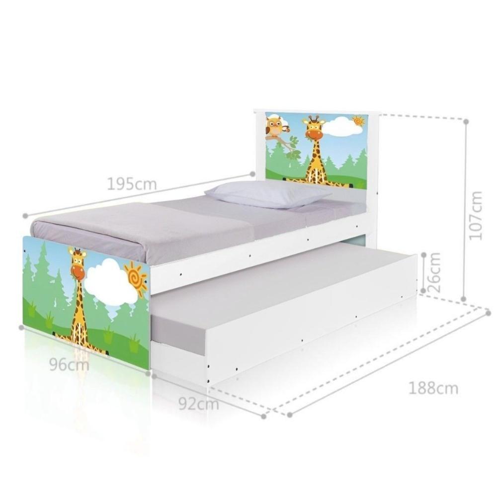 Bi Cama Juvenil Zap Com Cabeceira Safari Girafa - 2
