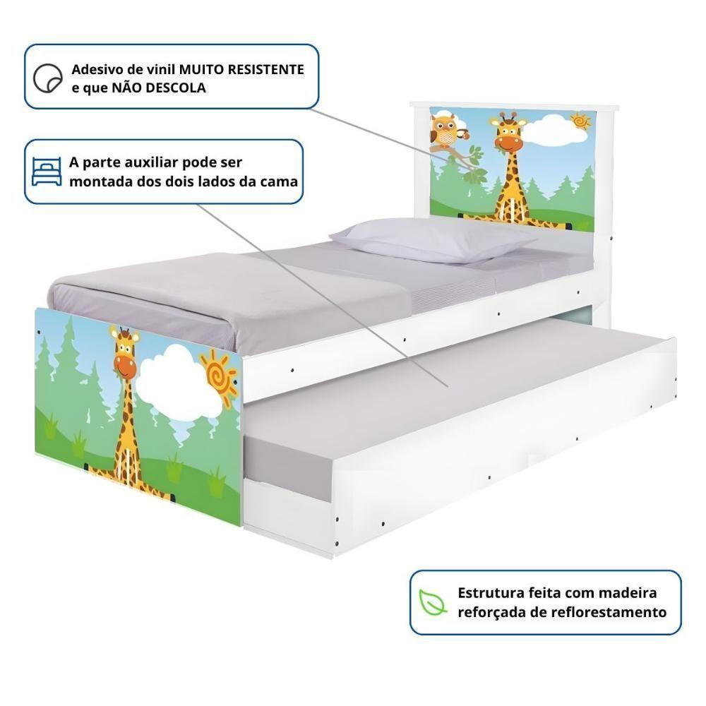 Bi Cama Juvenil Zap Com Cabeceira Safari Girafa - 3