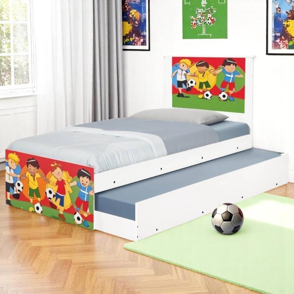 Bi Cama Juvenil Zap Com Cabeceira Futebol Meninos - 1