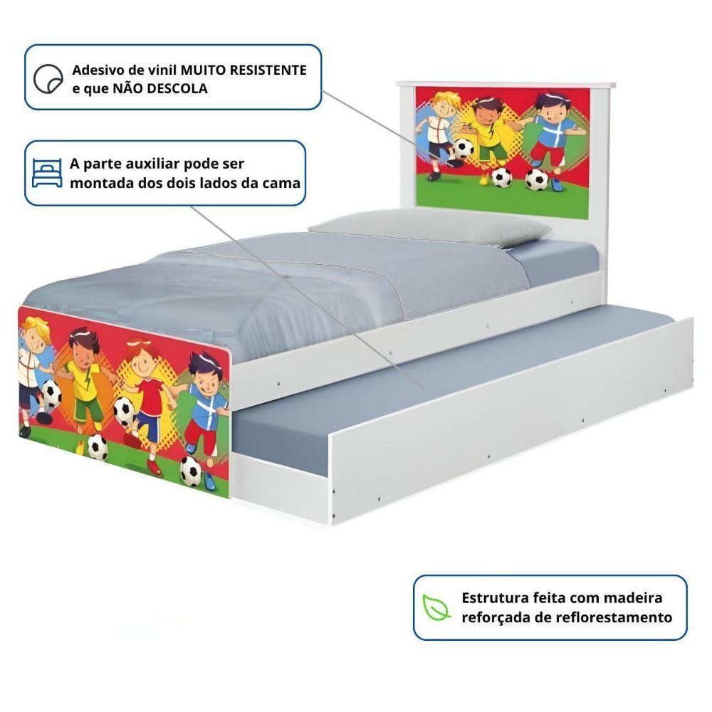 Bi Cama Juvenil Zap Com Cabeceira Futebol Meninos - 3