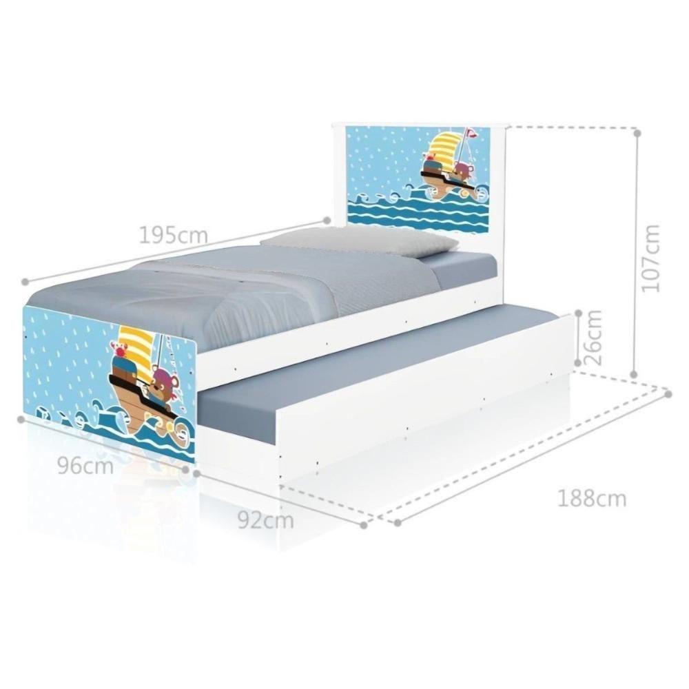 Bi Cama Juvenil Zap Com Cabeceira Ursinho Pirata - 2