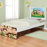 Cama Juvenil Zap Safari Macaquinhos Com Colchão - 1