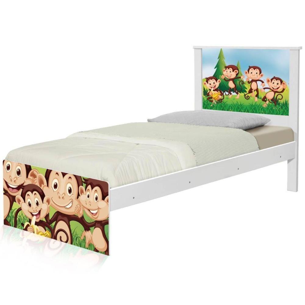Cama Juvenil Zap Com Cabeceira Safari Macaquinhos - 6