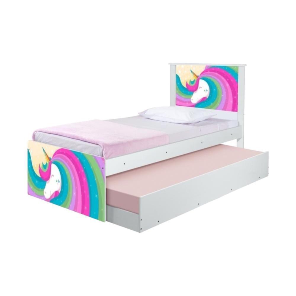 Bi Cama Juvenil Zap Com Cabeceira Unicórnio Arco íris - 6