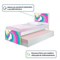 Bi Cama Juvenil Zap Com Cabeceira Unicórnio Arco íris - 3