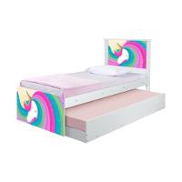 Bi Cama Juvenil Zap Com Cabeceira Unicórnio Arco íris - 6
