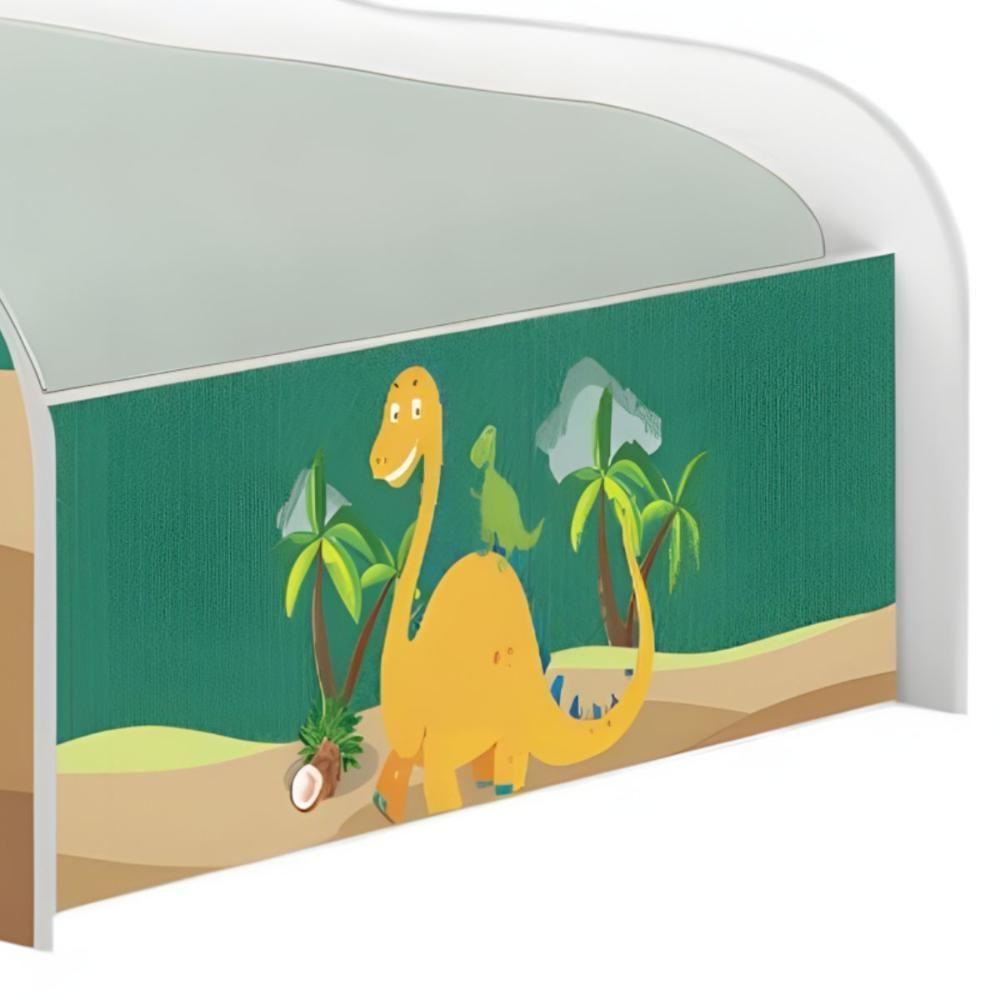 Cama Carro Solteiro Joy Dinossauros Solteiro Com Colchão - 5