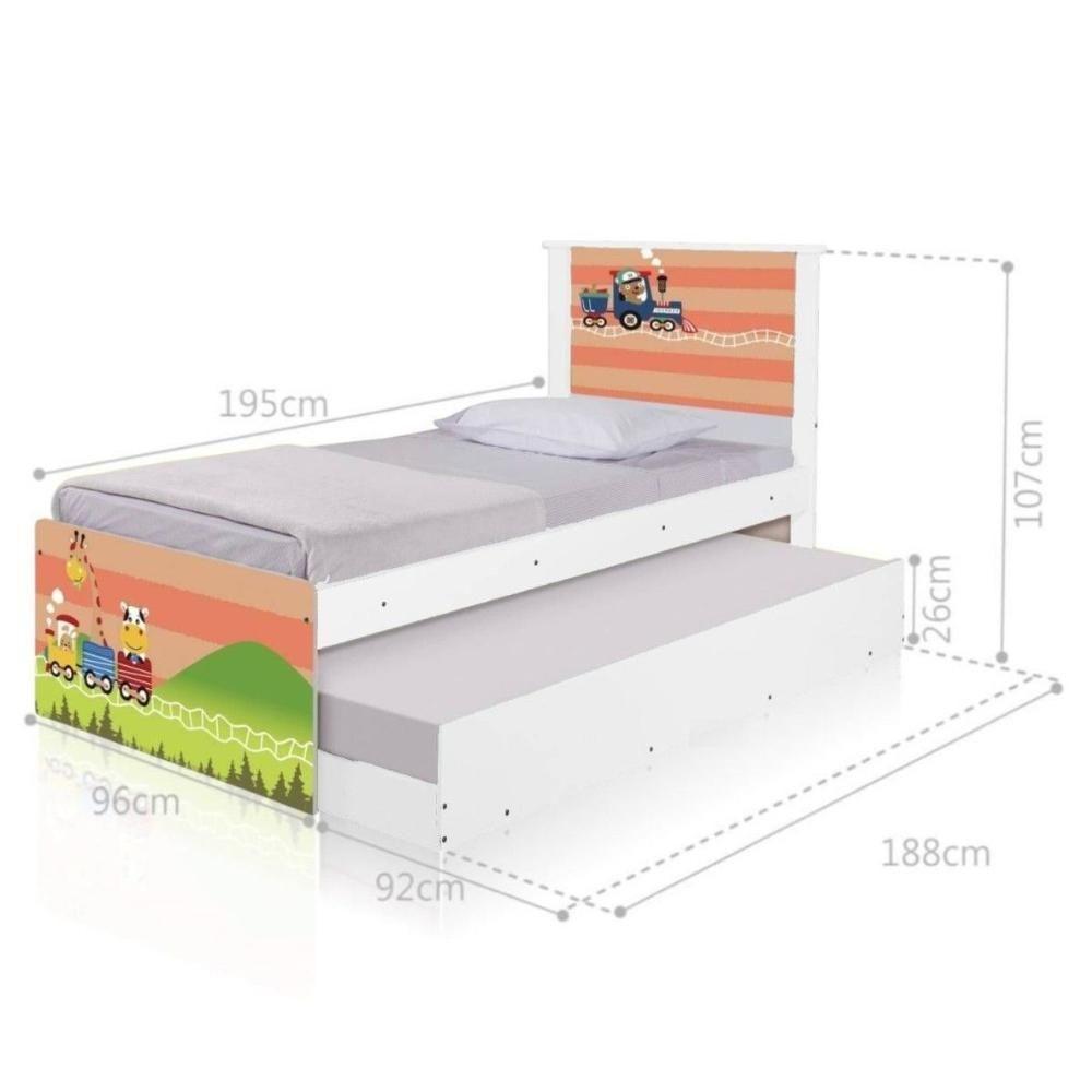 Bi Cama Juvenil Zap Com Cabeceira Trenzinho - 2