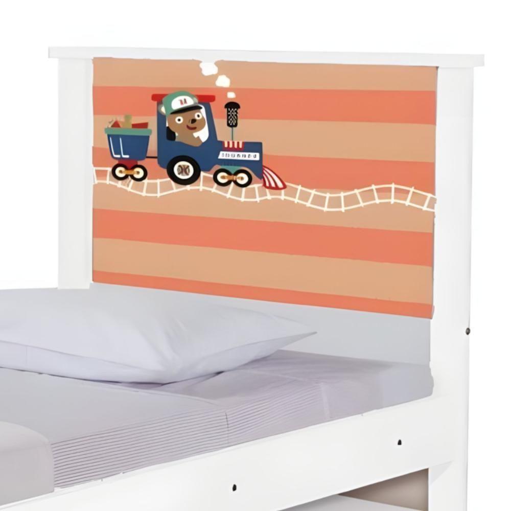 Bi Cama Juvenil Zap Com Cabeceira Trenzinho - 5