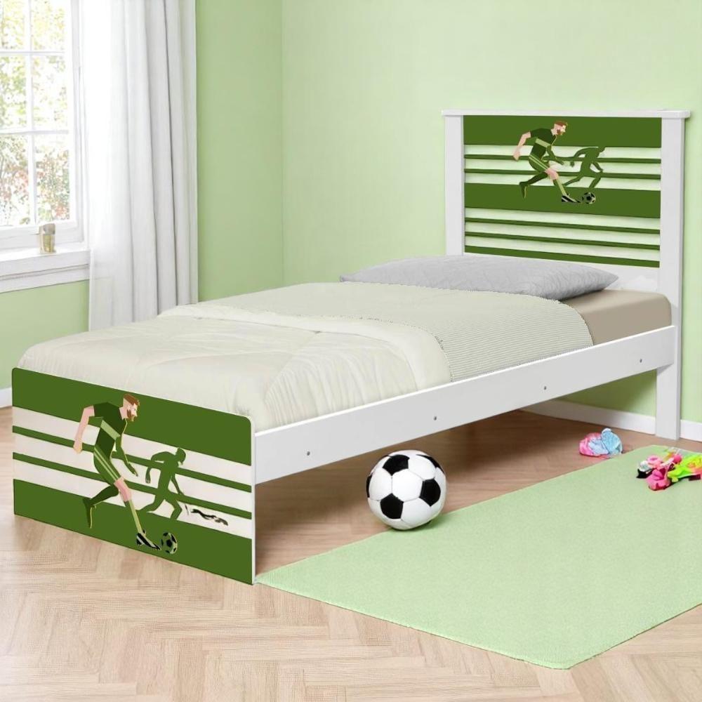 Cama Juvenil Zap Com Cabeceira Futebol Jogador - 1