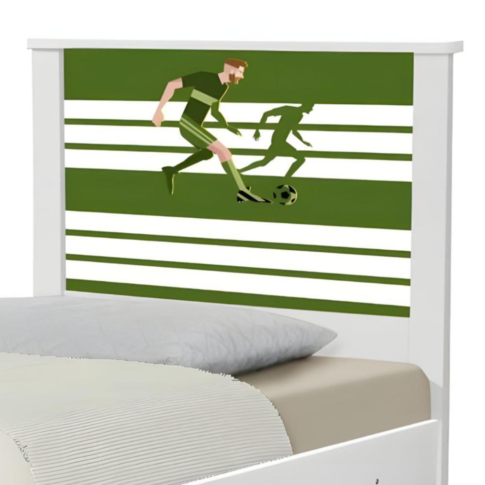 Cama Juvenil Zap Com Cabeceira Futebol Jogador - 5