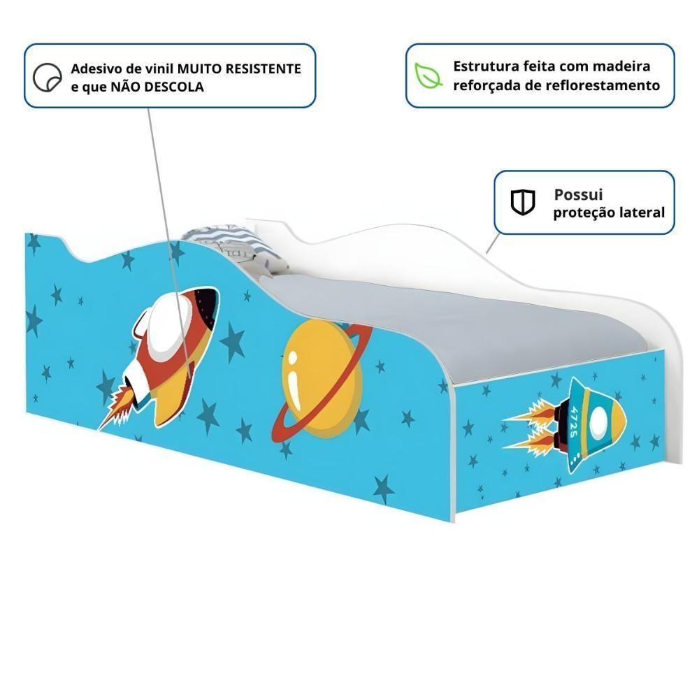 Cama Carro Solteiro Joy Foguete Espacial Solteiro - 2