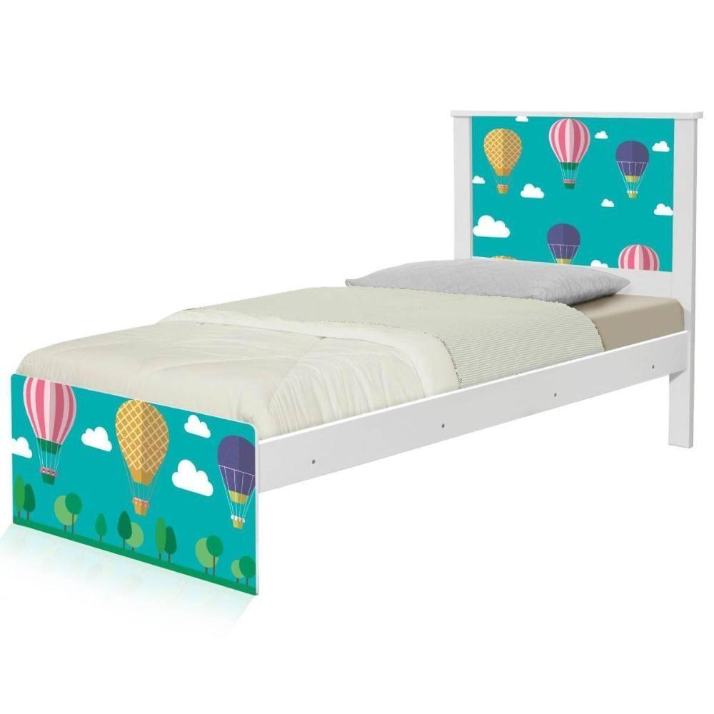 Cama Juvenil Zap Com Cabeceira Balões No Céu - 6