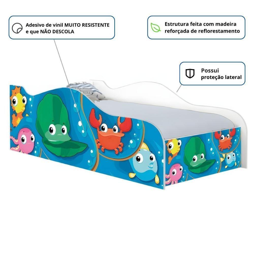 Mini Cama Joy Fundo Do Mar Peixes - 2