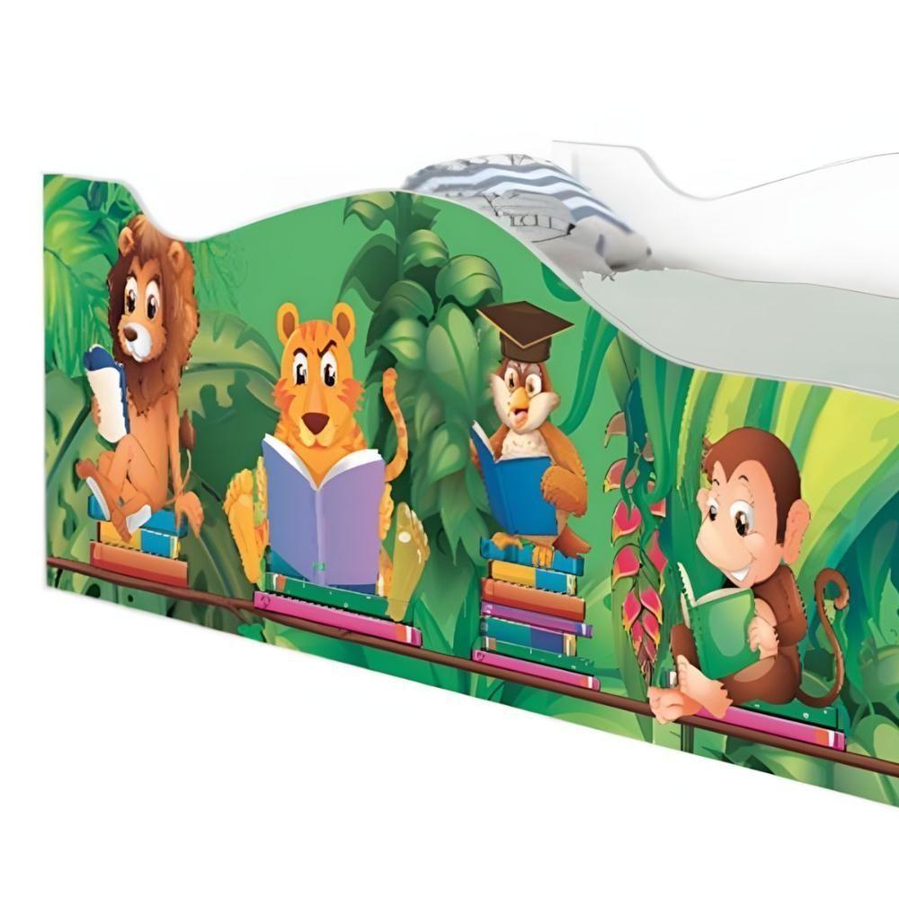 Cama Carro Solteiro Joy Safari E Zoológico Solteiro Com Colchão - 4