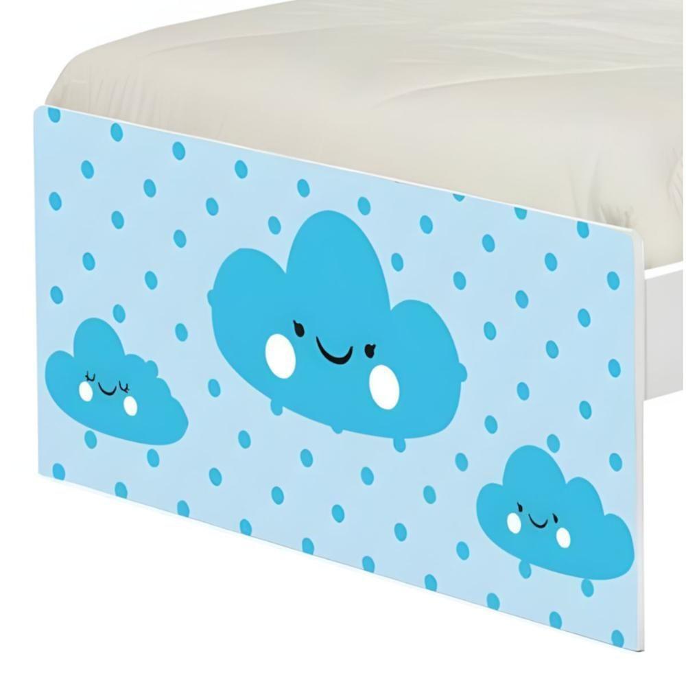 Cama Juvenil Zap Com Cabeceira Nuvem Menino - 4