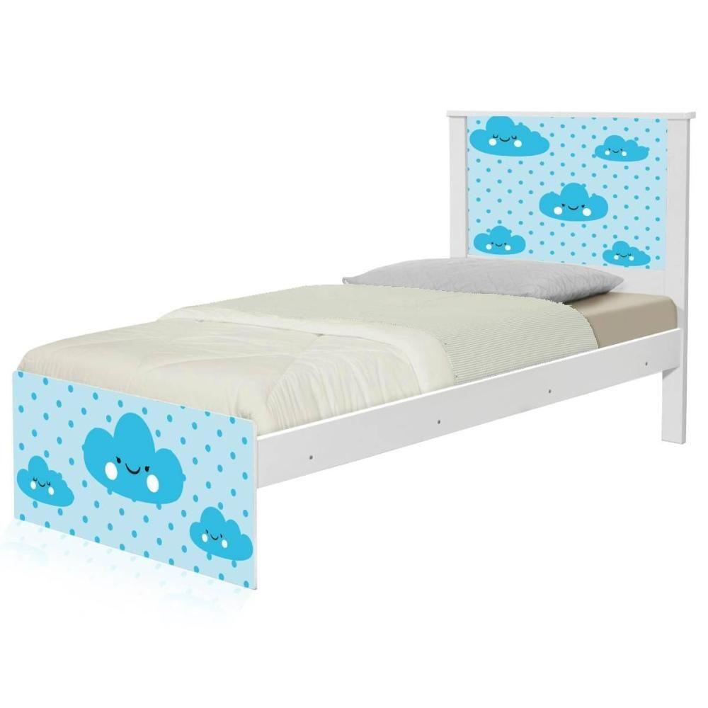 Cama Juvenil Zap Com Cabeceira Nuvem Menino - 6