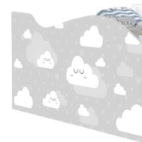 Cama Carro Solteiro Joy Nuvens Cinza Solteiro Com Colchão