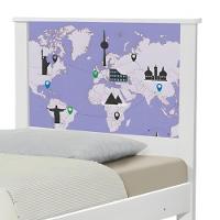 Cama Juvenil Zap Mapa Viagens Com Colchão