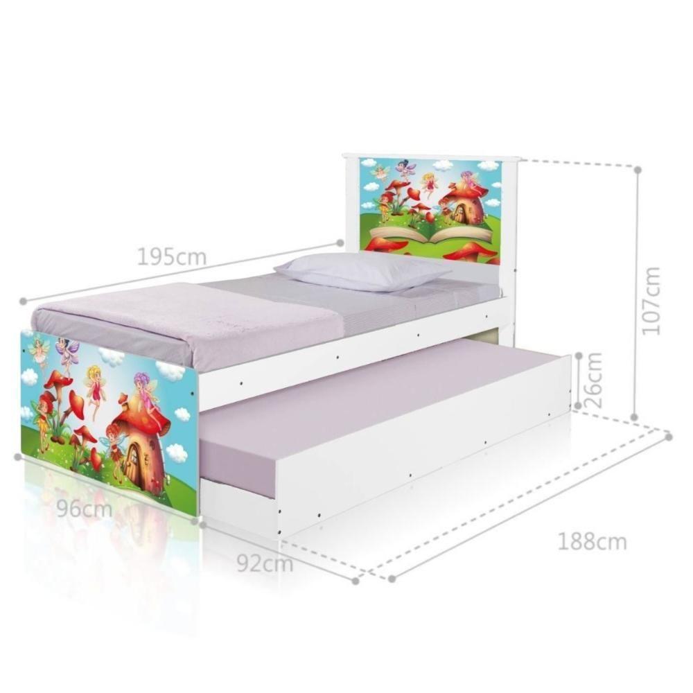 Bi Cama Juvenil Zap Com Cabeceira Mundo Das Fadinhas - 2