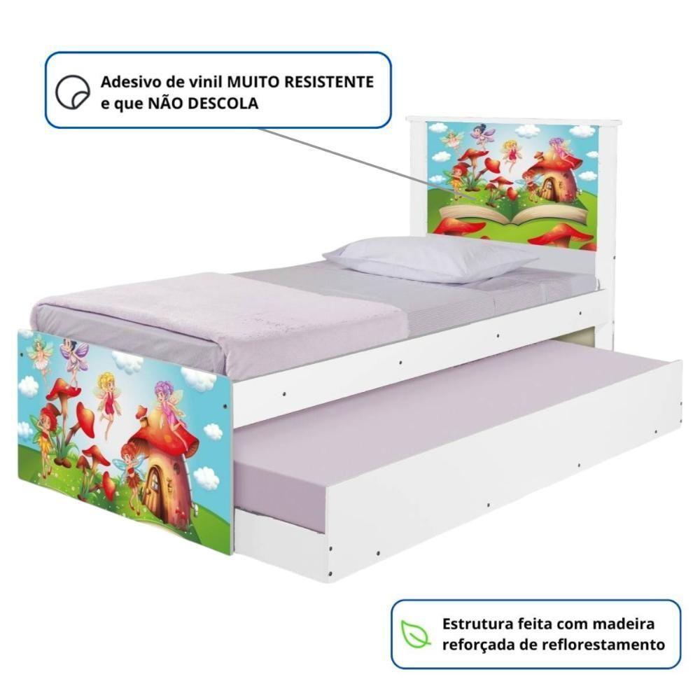 Bi Cama Juvenil Zap Com Cabeceira Mundo Das Fadinhas - 3