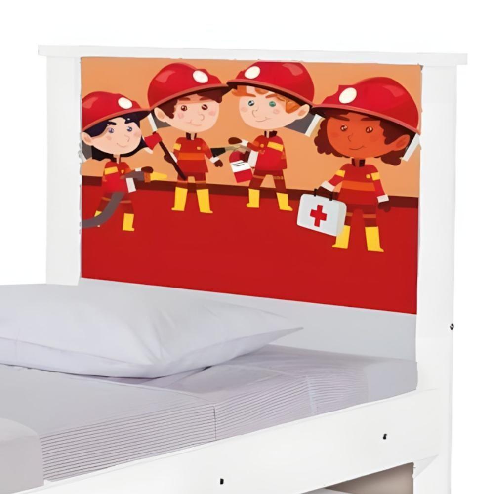 Bi Cama Juvenil Zap Com Cabeceira Tropa De Bombeiros - 5