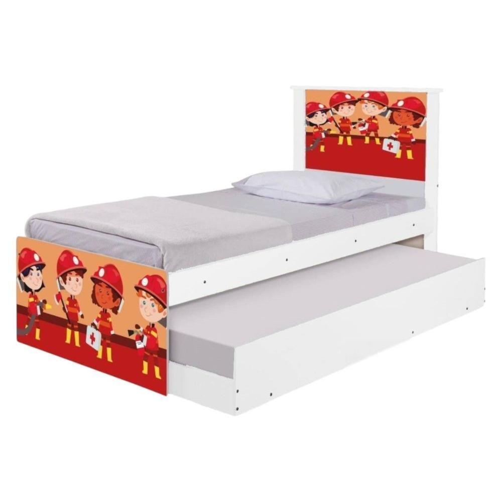 Bi Cama Juvenil Zap Com Cabeceira Tropa De Bombeiros - 6