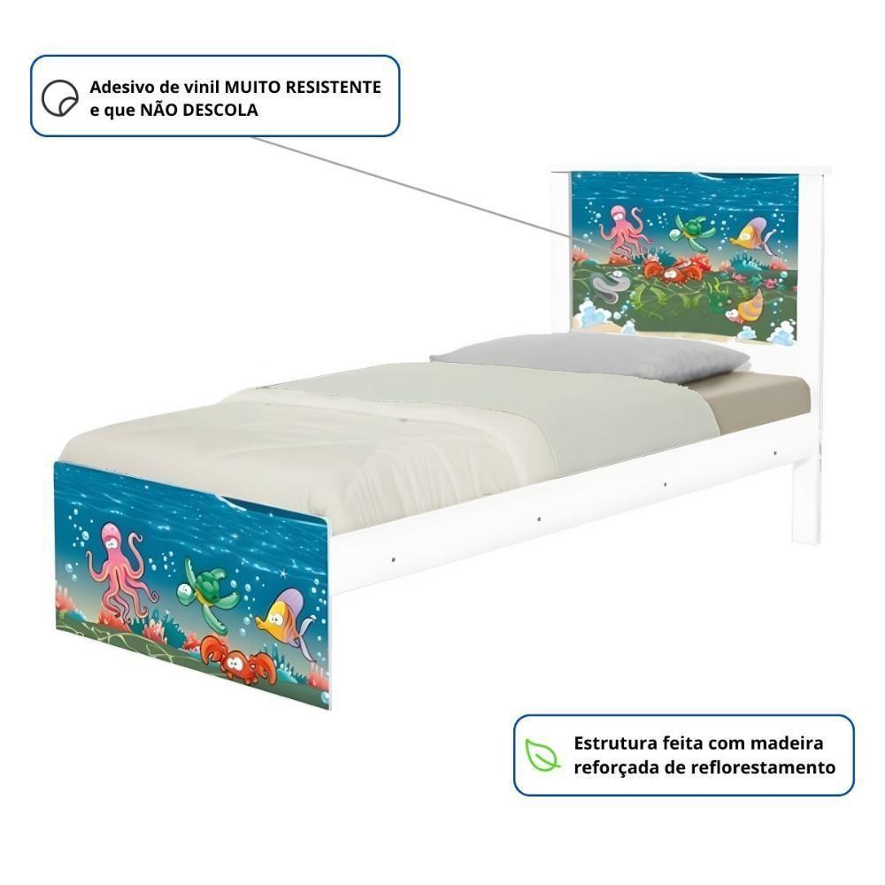 Bi Cama Juvenil Zap Fundo Do Mar Com Colchões - 2