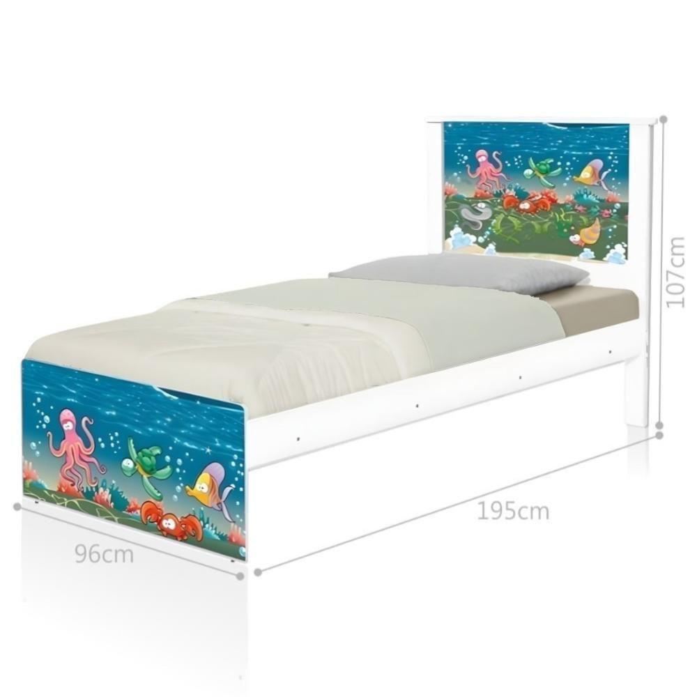 Bi Cama Juvenil Zap Fundo Do Mar Com Colchões - 3