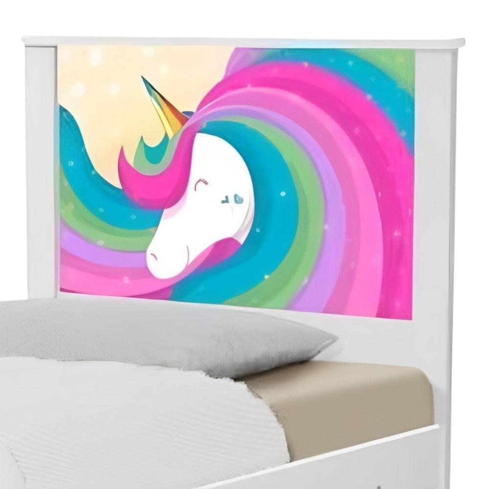 Bi Cama Juvenil Zap Unicórnio Arco íris Com Colchões - 3