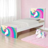 Bi Cama Juvenil Zap Unicórnio Arco íris Com Colchões - 1