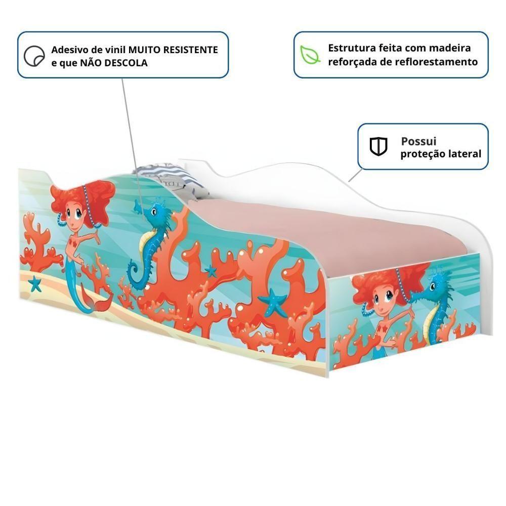 Mini Cama Joy Sereia Menina Com Colchão - 2